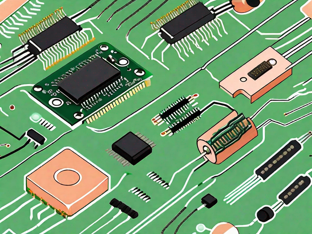 Various electronic components like resistors
