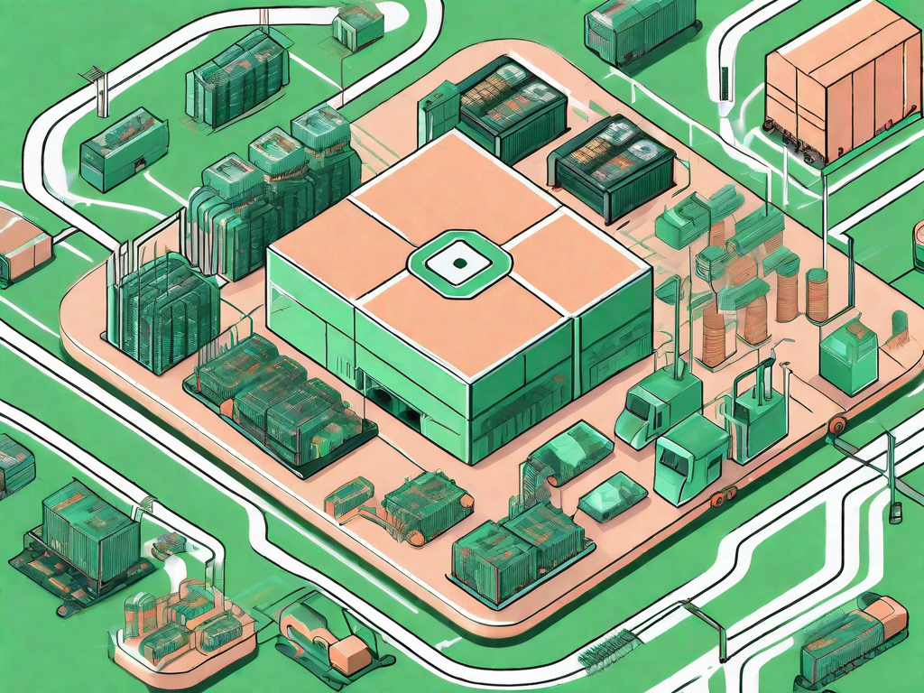 An integrated circuit chip with various components like capacitors