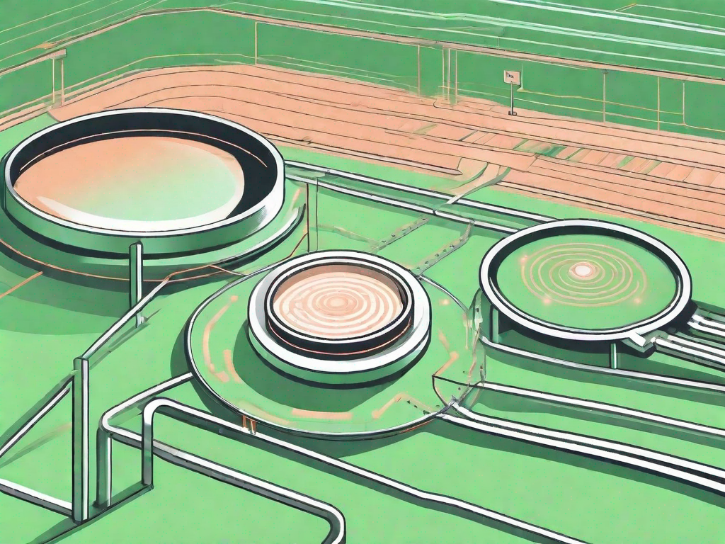 A barren landscape with empty conveyor belts representing production lines